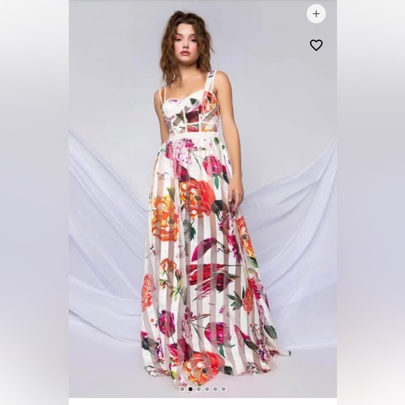 NEW AKIRA FLORAL MAXI DRESS, S - Picture 2 of 10